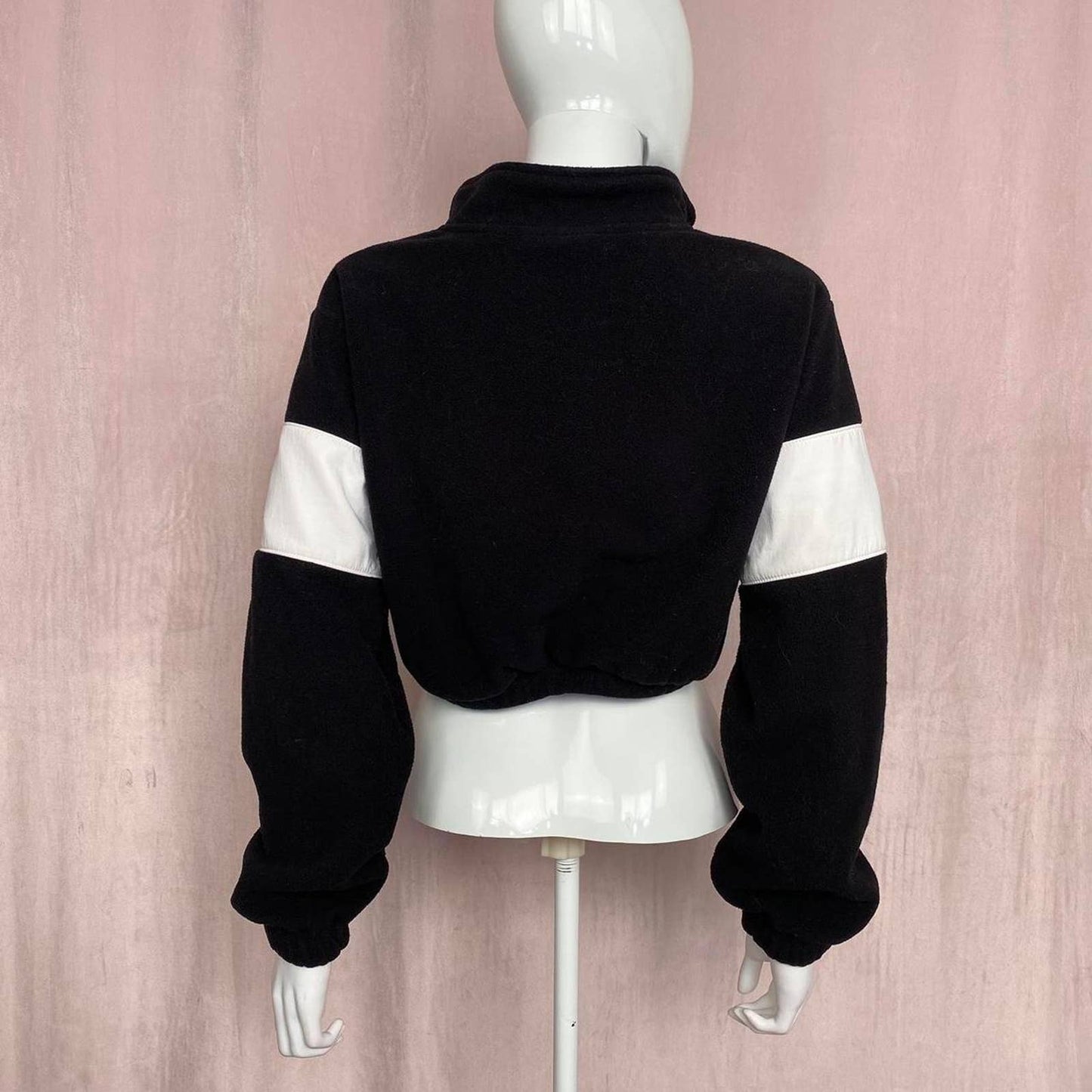 Reworked FILA Crop 1/4 Zip Fleece Pullover, Size Small