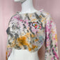 Upcycled Tie Dye Crop Crewneck Sweatshirt, Size Small