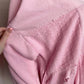 Upcycled Vintage Prestige Global Distressed Pink Crewneck, Size XL