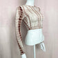Secondhand Shein Brown Tie Dye Crop Long Sleeve Top, Size Small