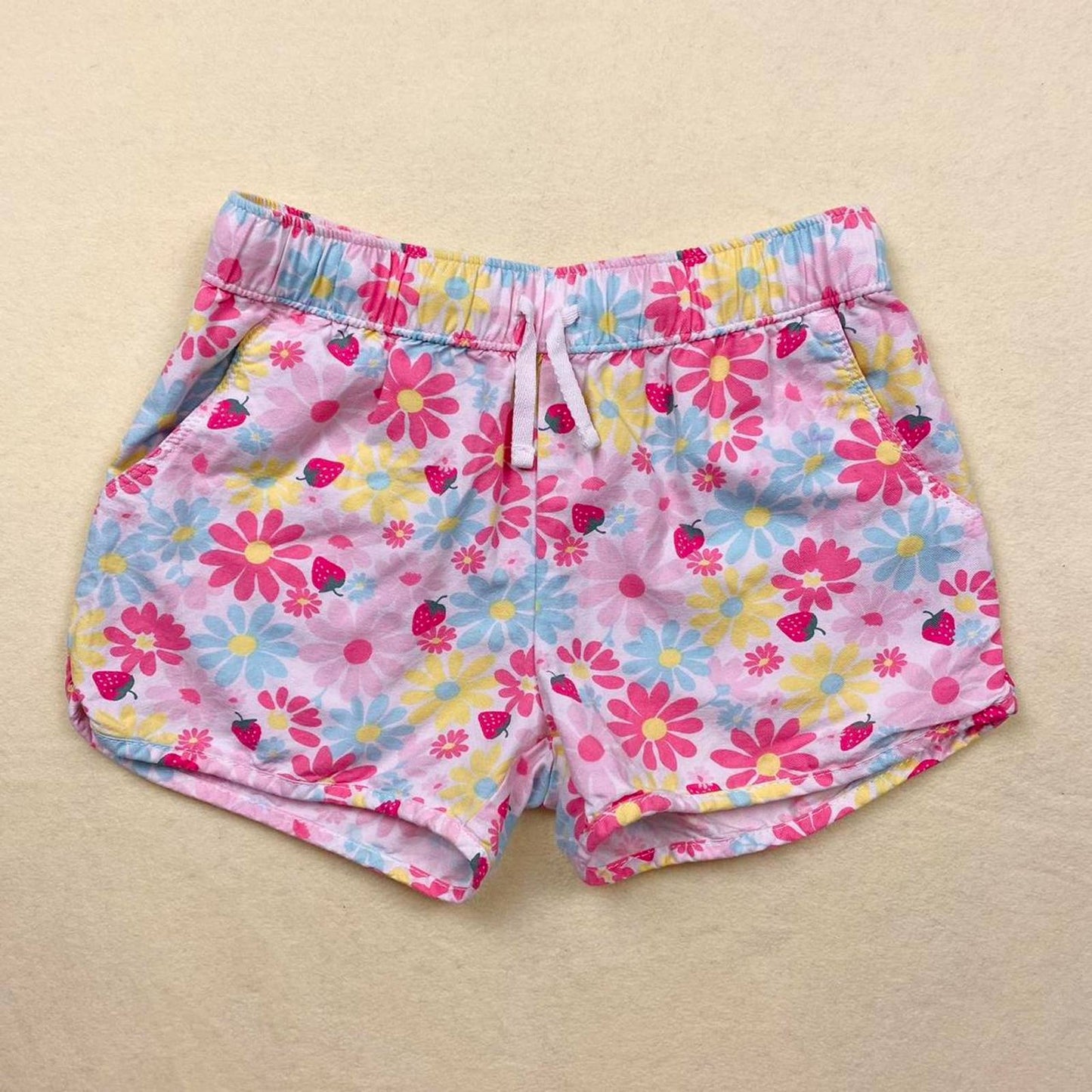 Y2K Strawberry Floral Shorts, Size XS