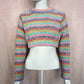 Reworked Philosophy Stripe Knit Crop Sweater, Size Small