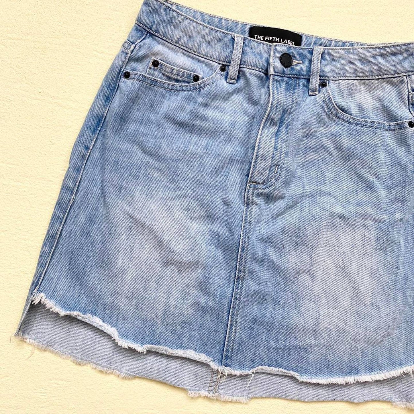 Secondhand The Fifth Label High Waisted Denim Mini Skirt, Size 25”