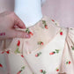 Y2K Moda International Floral Ruffle Wrap Silk Blouse, Size Medium
