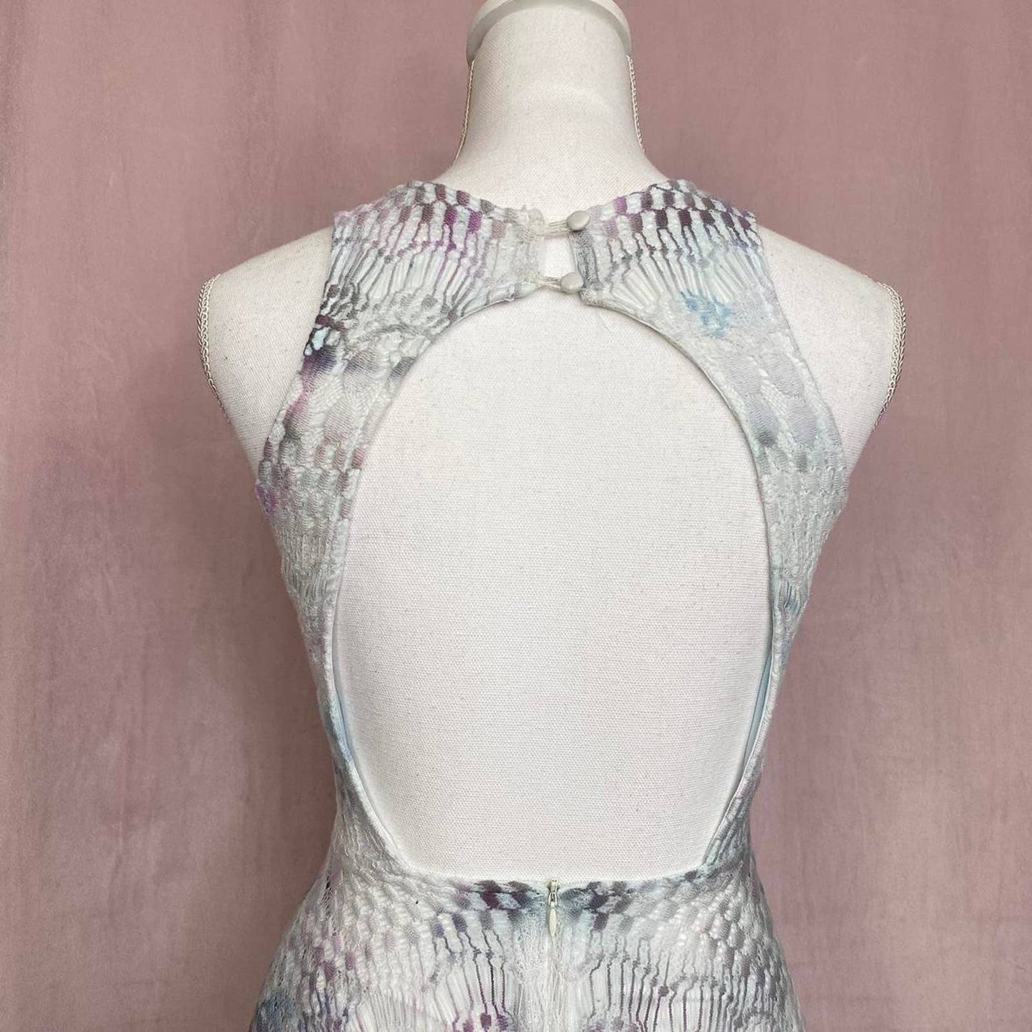 Upcycled Love Culture Tie Dye Mini Lace Dress, Size XS