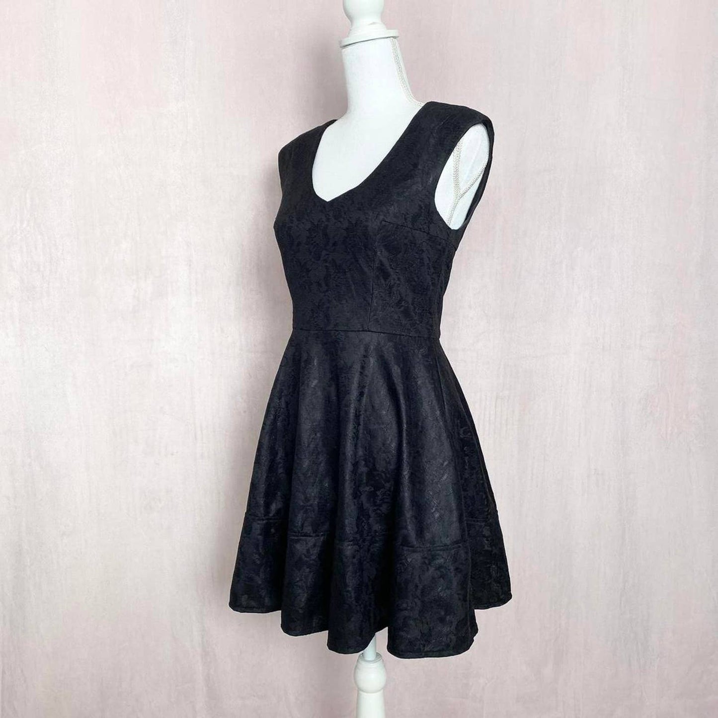 Secondhand Made Fashion Week For Impulse Black Lace Mini Dress, Size Small