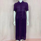 Vintage Erika Taylor Purple Mesh Button Down Maxi Dress, Size Small