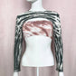 Reworked Z by Zella Hollow Crop Tie Dye Long Sleeve, Size Small