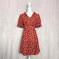 Secondhand Allegra K Red Cherry Print Mini Dress, Size Small