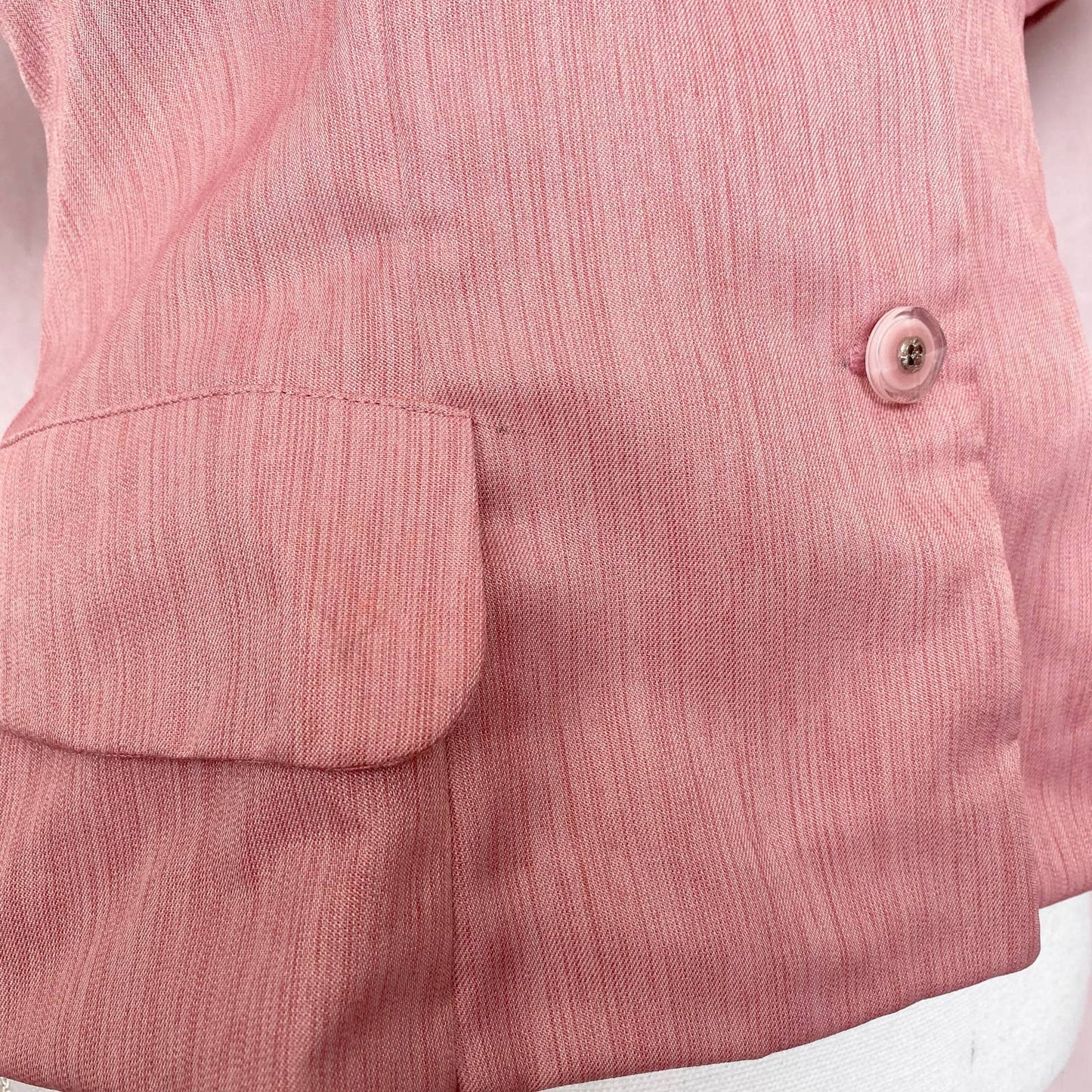 Vintage Homemade Pink Button Up Shirt, Size Medium