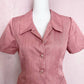 Vintage Homemade Pink Button Up Shirt, Size Medium