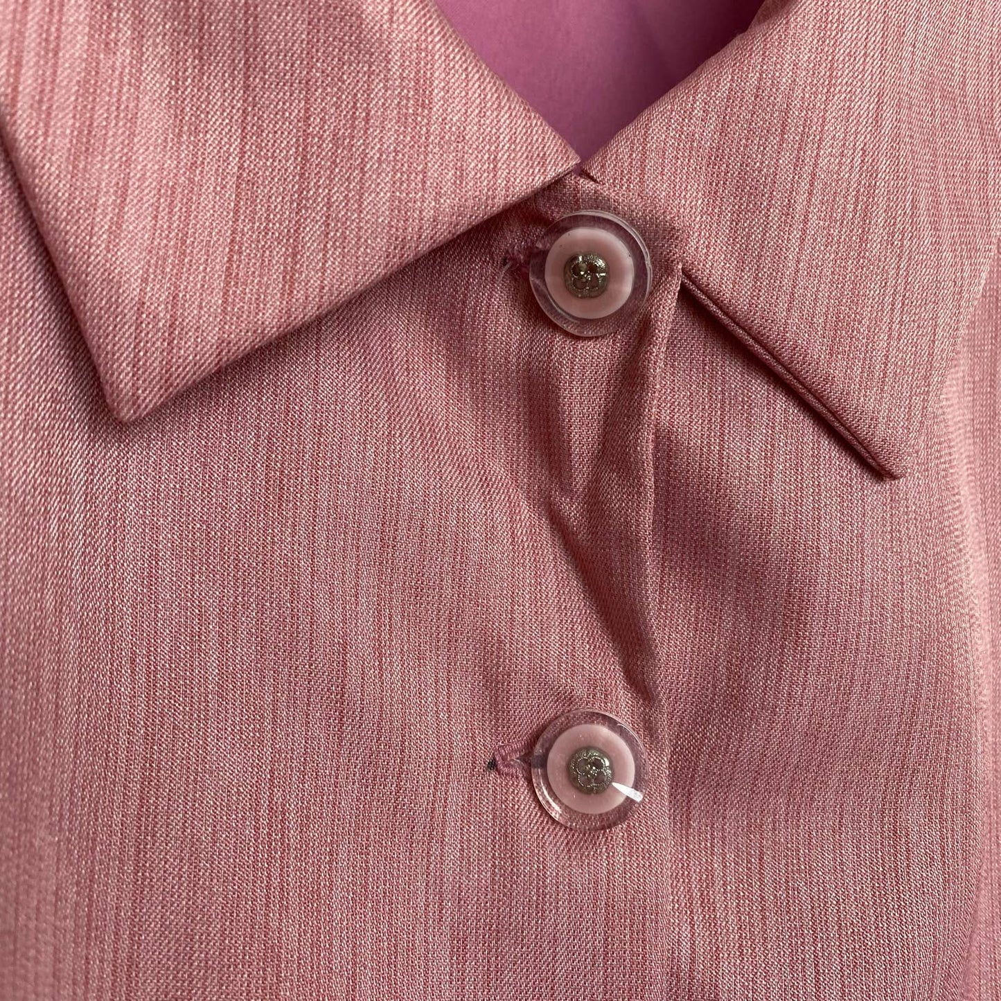 Vintage Homemade Pink Button Up Shirt, Size Medium