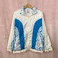 Vintage 90s Cream White Blue Windbreaker, Size Extra Large