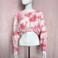 Reworked Torrid Pink Tie Dye Crop Crewneck, O/S