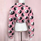 Reworked Yin Yang Half Zip Crop Sherpa, One Size