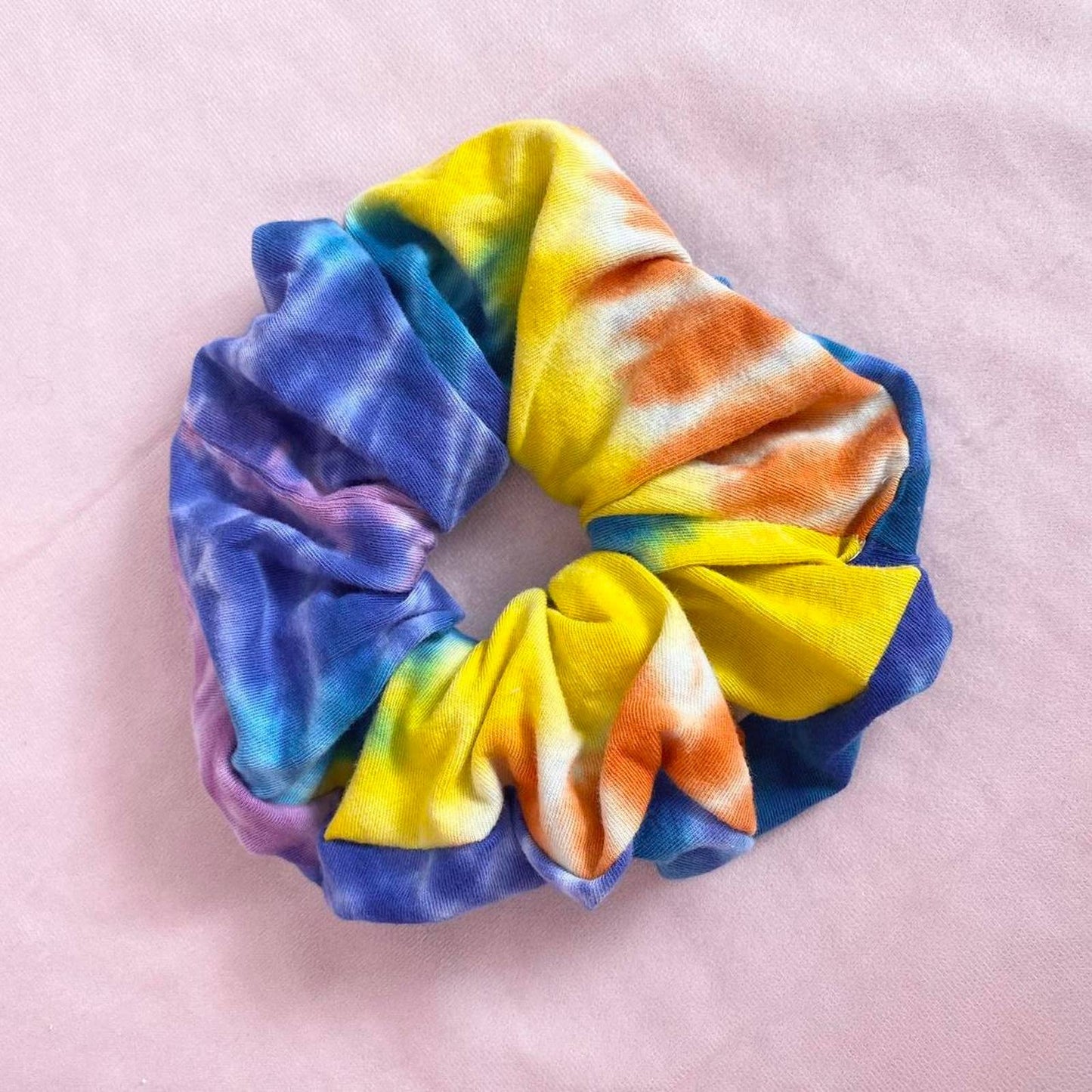 Scrap Fabric Tie Dye Jumbo Scrunchie