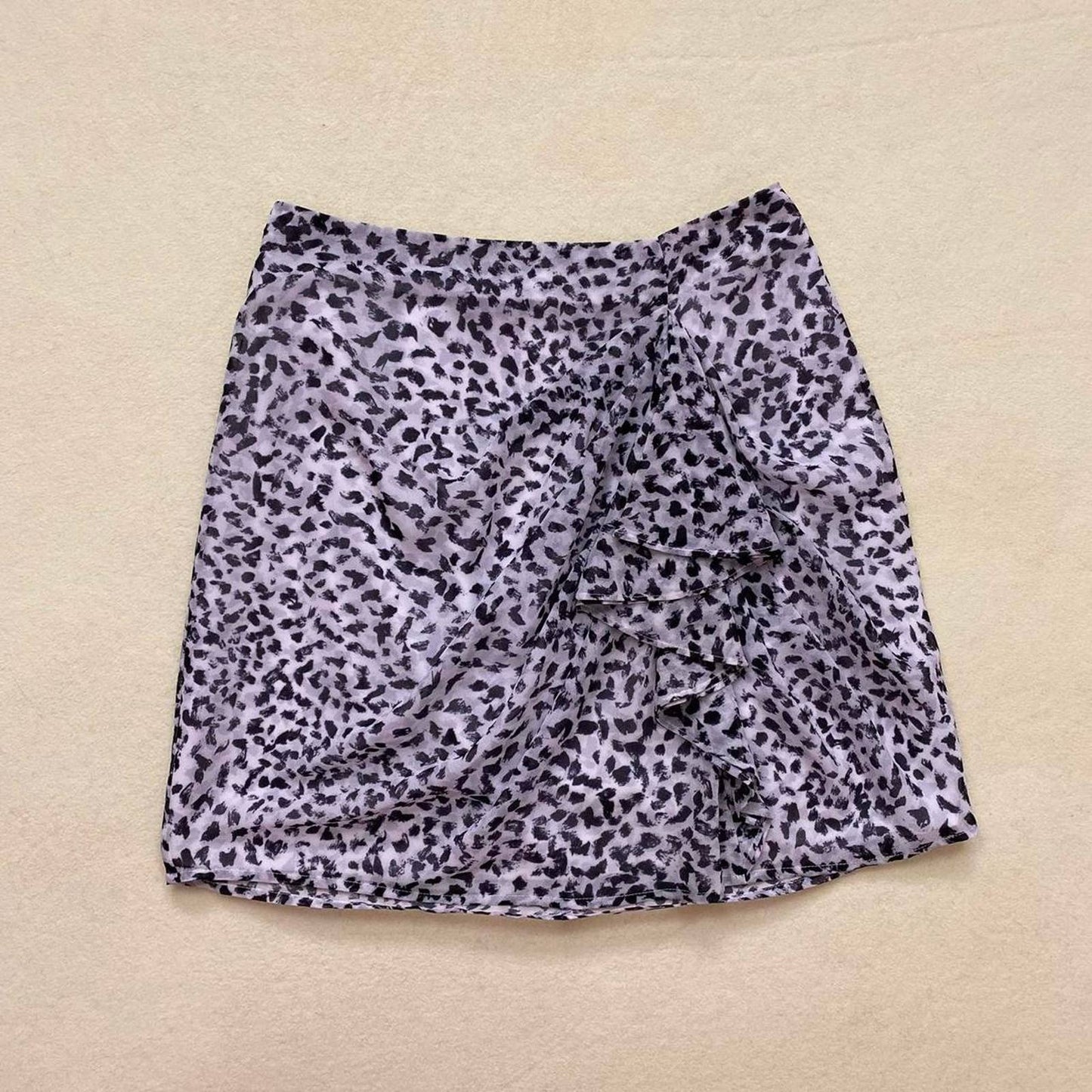 Secondhand C/MEO Collective Leopard Print Mini Skirt - Sample, Size Small