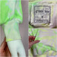 Reworked C’est Toi Neon Tie Dye Crop Crewneck, Size Medium
