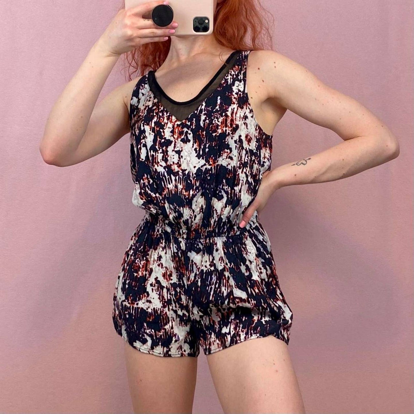 Secondhand Urban Outfitters Bleach Tie Dye Romper, Size S/M