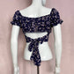 Secondhand Windsor Floral Booms Chiffon Tie-Back Crop Top, Size Large