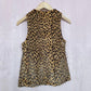 Y2K Beautees Leopard Print Faux Fur Vest, Size XS