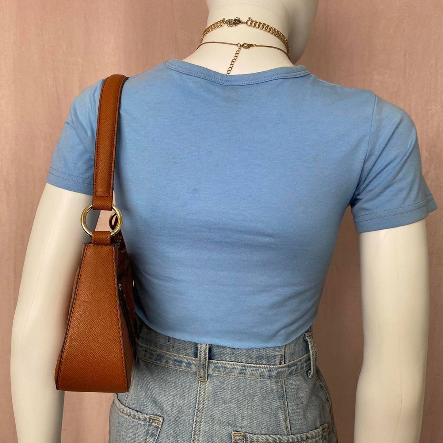 Reworked Super Fresh Crop Baby Tee, Size XS