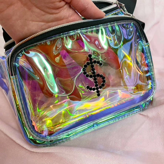 Reworked Clear Holographic Money Fanny Pack