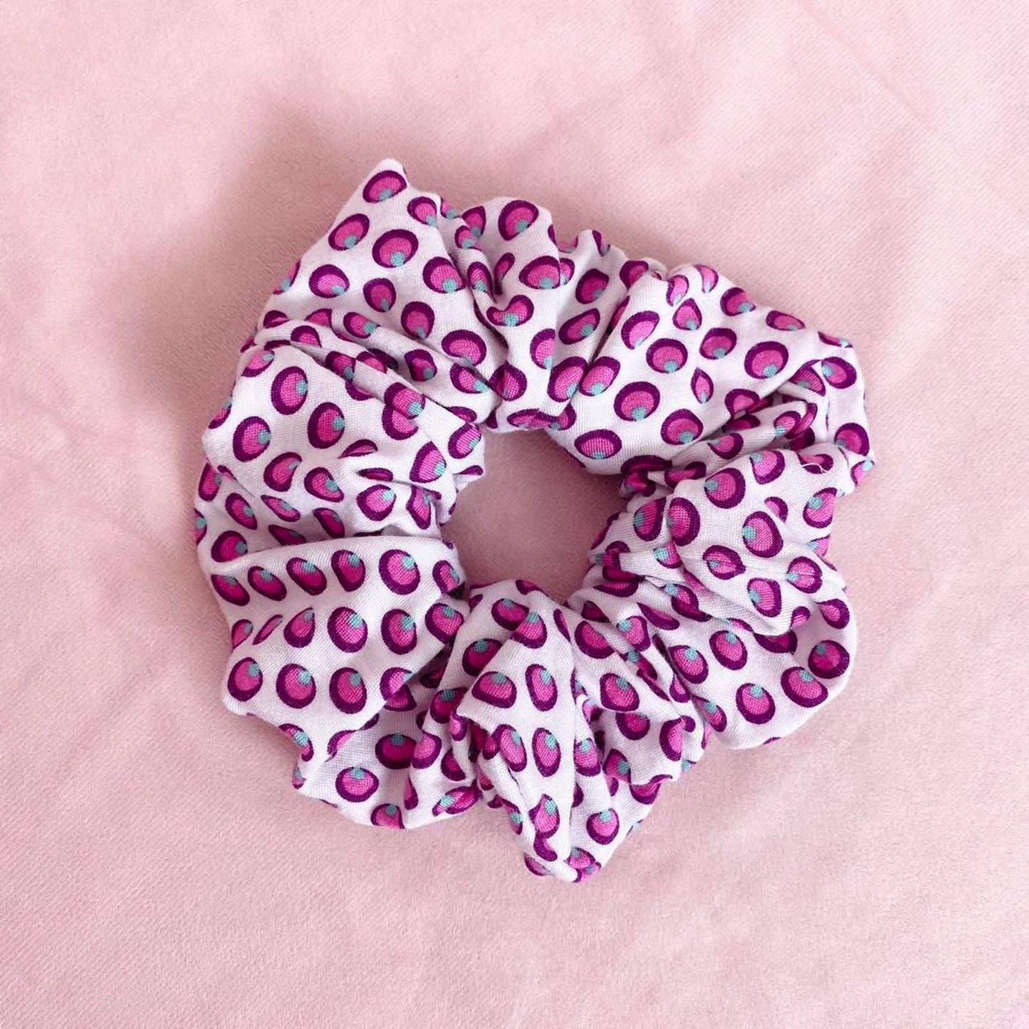 Scrap Fabric Polka Dot Jumbo Scrunchie
