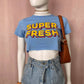 Reworked Super Fresh Crop Baby Tee, Size XS