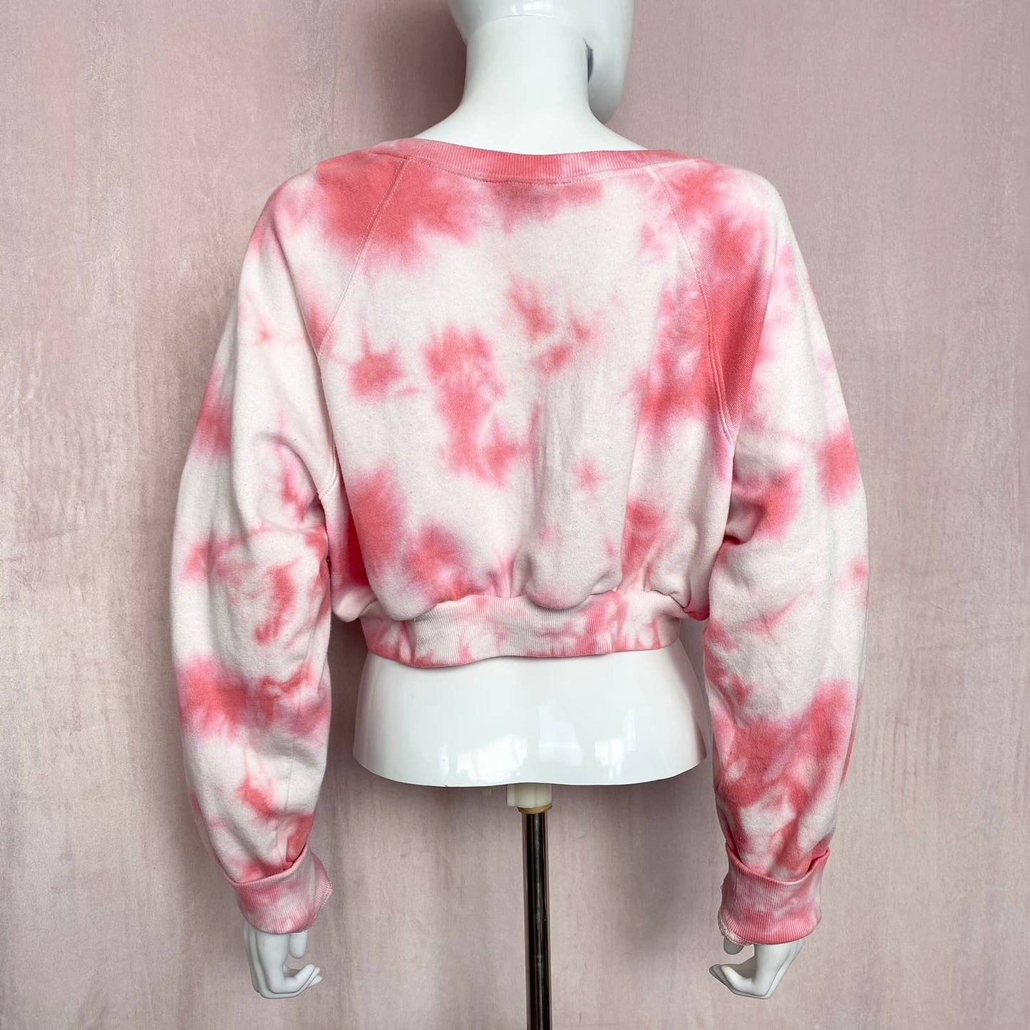Reworked Torrid Pink Tie Dye Crop Crewneck, O/S